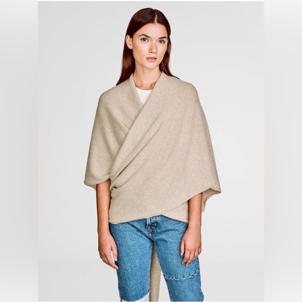 White + Warren Cashmere Body Wrap in Sand/ Tan